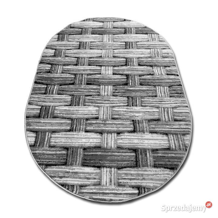 DYWAN OWALNY 160X230 GĘSTY WŁOS LAILA 15743 GREY