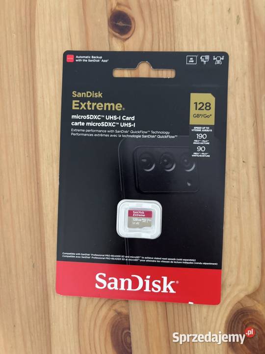 SanDisk Extreme MicroSD 128 gb Nowe Pojemność 8 GB i więcej Karty pamięci Warszawa sprzedam
