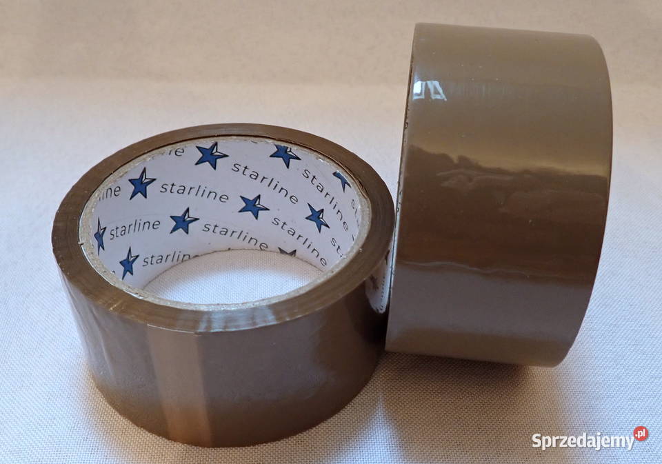 Taśma klejąca pakowa brązowa 60m Mocna acrylowy Siewierz