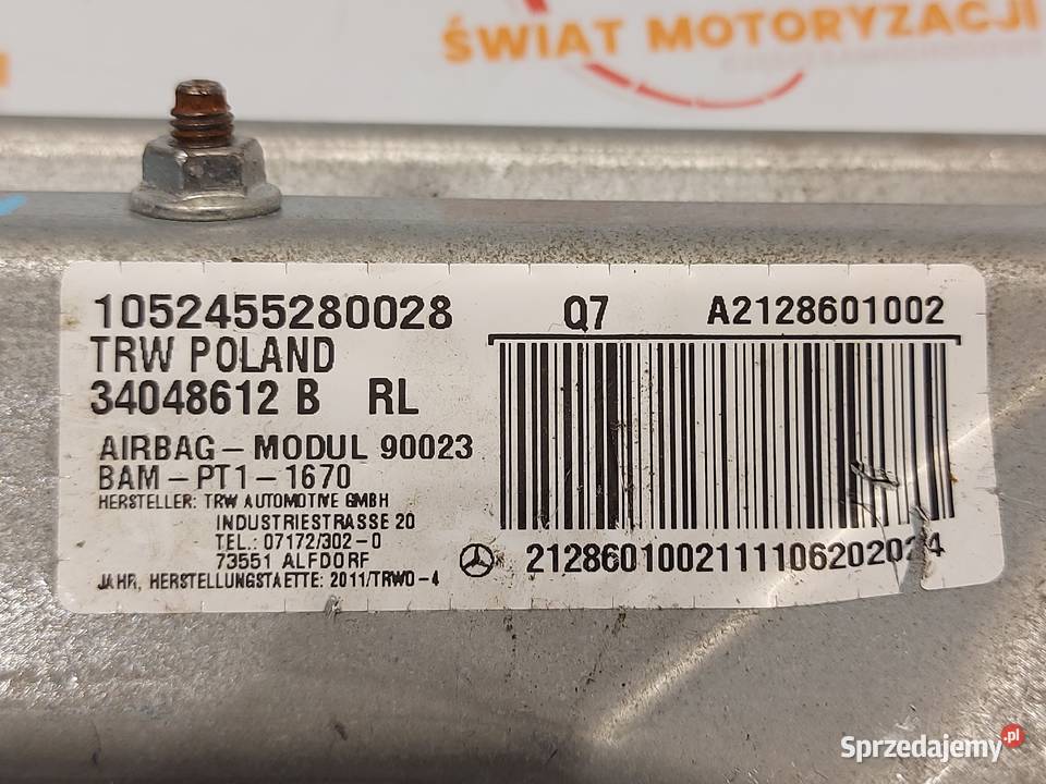 MERCEDES W212 11r AIRBAG poduszka kolanowa świętokrzyskie Kielce