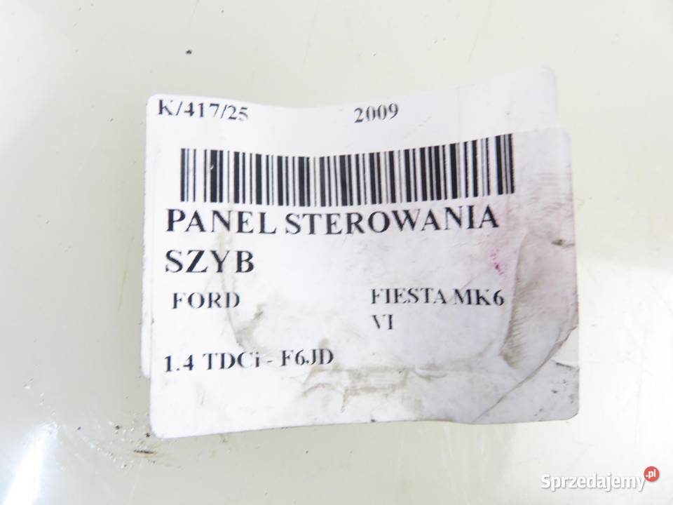 PANEL SZYB FORD FIESTA MK6 VI 8A6T14A132AC