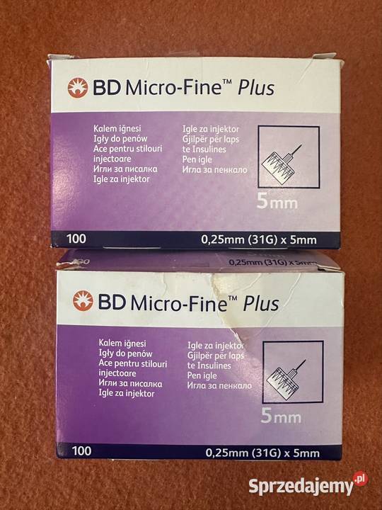 BD PEN MicroFine Plus igły do penów rozmiar 025 Zdrowie i Uroda Zabrze