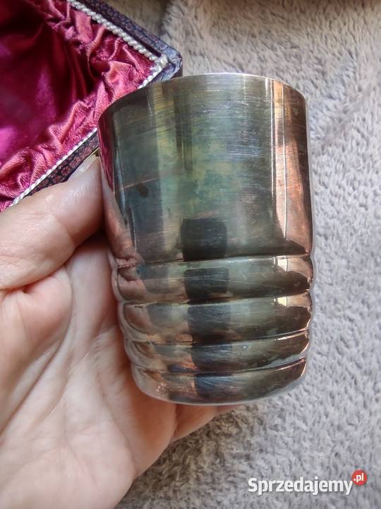 France stary kubek platerowany srebrem wielkopolskie sprzedam