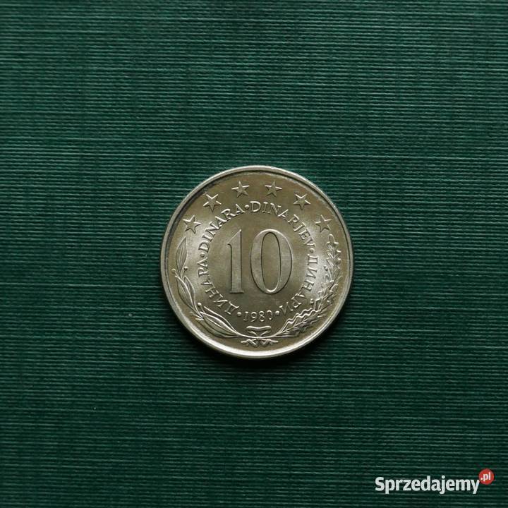 JUGOSŁAWIA 10 dinarów 1980r Numizmatyka Gliwice