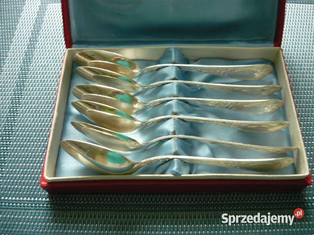 Sztućce łyżeczki posrebrzane Myszków