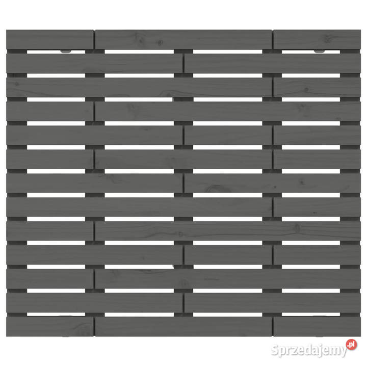 Wezgłowie łóżka szare 126x3x915 lite drewno Warszawa