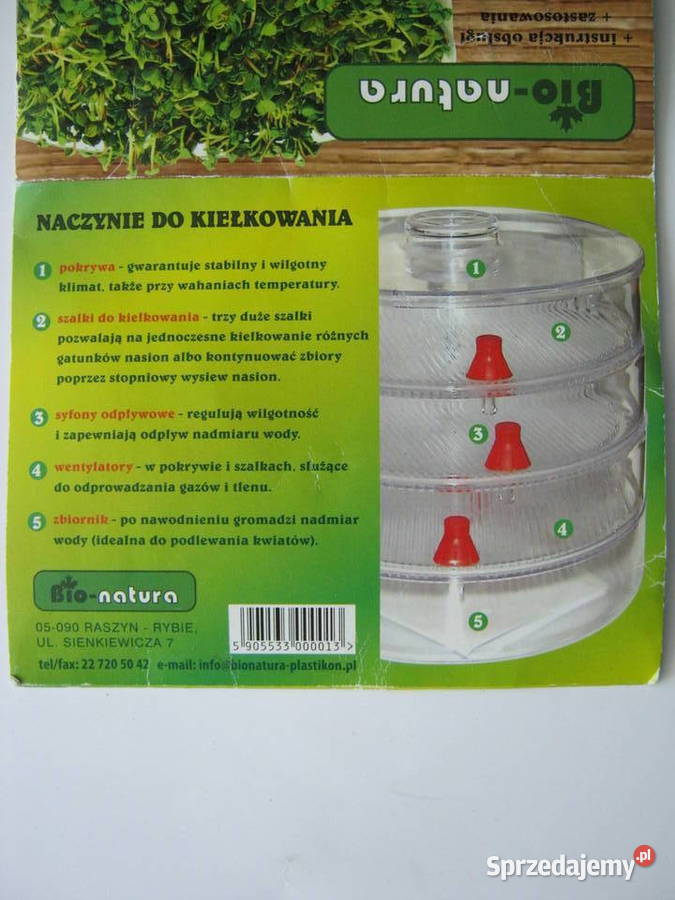 Kiełkownica Bionatura Naczynie do uprawy kiełków Lublin sprzedam