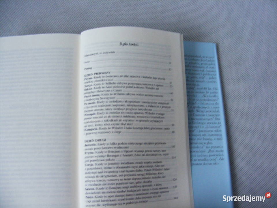 Imię Róży Eco Sztuka i kłamstwa Samuel i inne Rok wydania 1999 Oborniki Śląskie