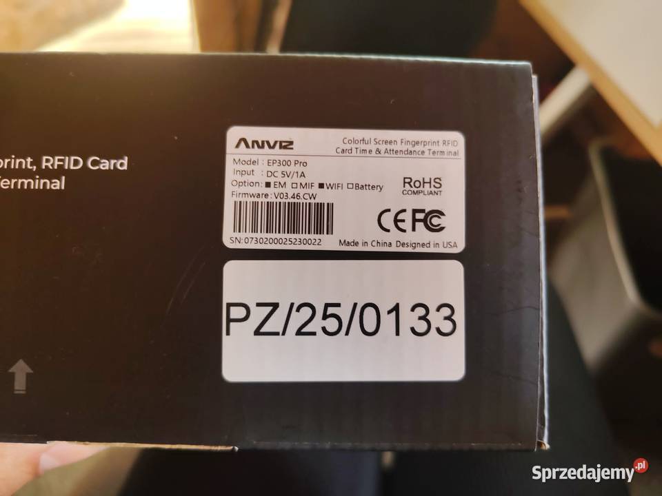 REJESTRATOR CZASU PRACY ANVIZ EP300 PRO WIFI mazowieckie