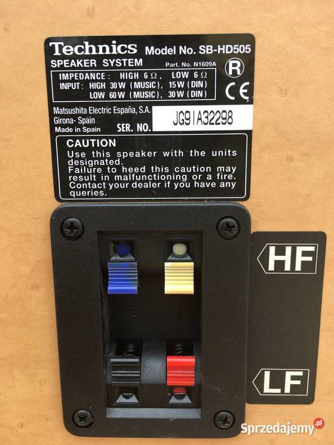 Kolumny TECHNICS SBHD505 sprzedam