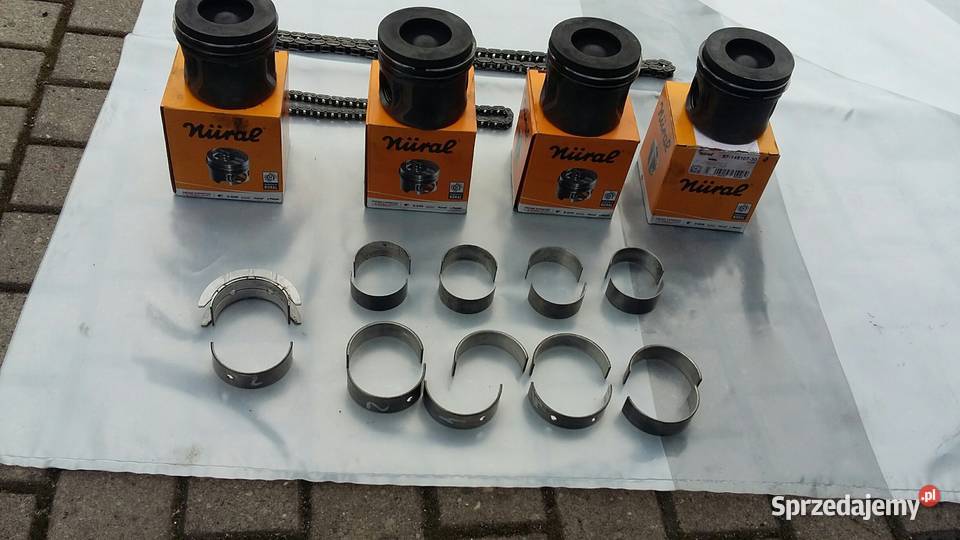 tłoki komplet 4 SZTUKI panewki łańcuchy 2 sztuki Knurów