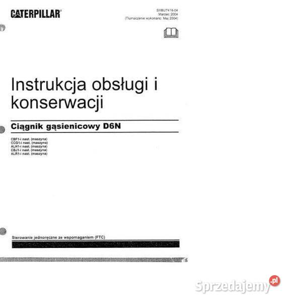 Cat Caterplillar D6N instrukcja DTR jpolski Kielce