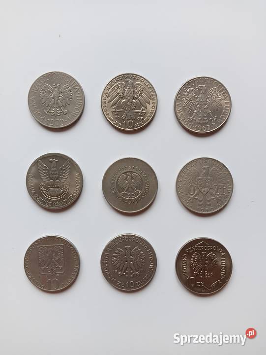 10 złotych zestaw monet 1967 1972 Koszalin
