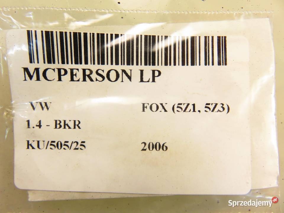 MCPERSON LEWY PRZEDNI VW FOX 14 BKR 5Z0413031C sprzedam