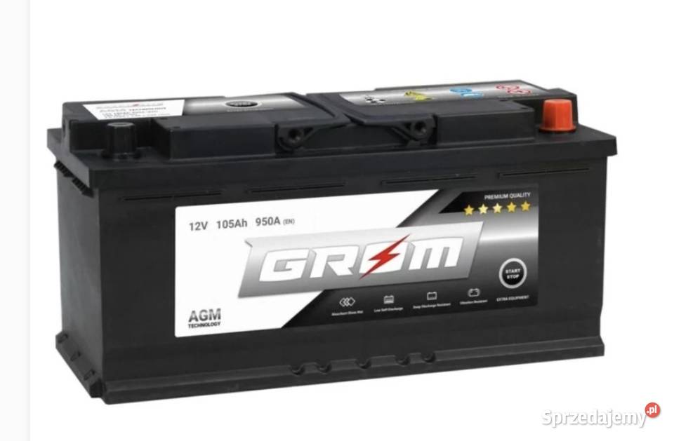 Akumulator GROM AGM STARTSTOP 105Ah 950A Prawy osobowe Grudziądz sprzedam