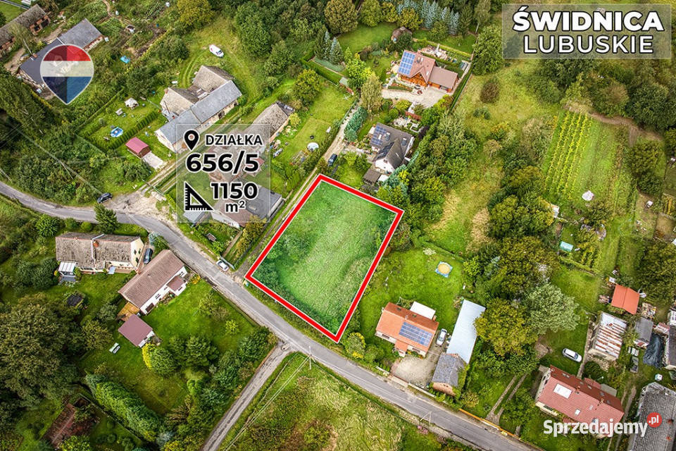 Działka budowlana 1150 m Zielonej Góry Świdnica