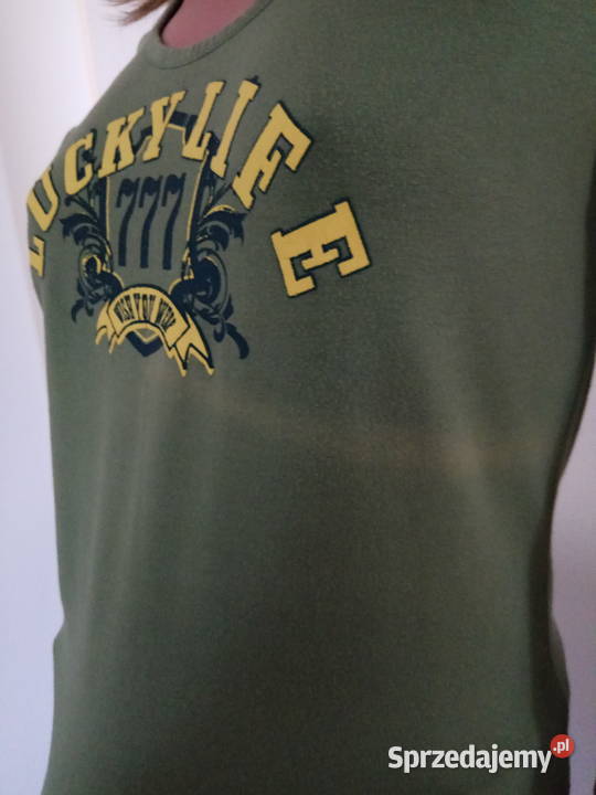 Tshirt line zielony z nadrukiem r 363840 długi Pszczyna sprzedam