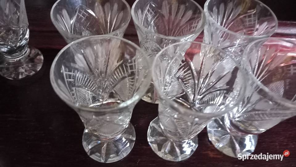Kieliszki kryształowe komplet 6 mazowieckie Warszawa