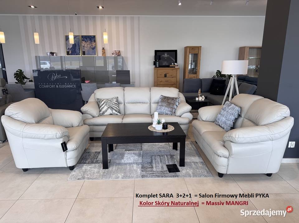 Nowy Komplet 321 SARA Skóra Naturalna MASSIV Olesno