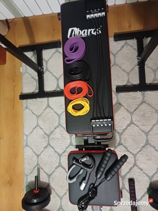 Ławka ławeczka do cwiczeń hantle gryf Orońsko