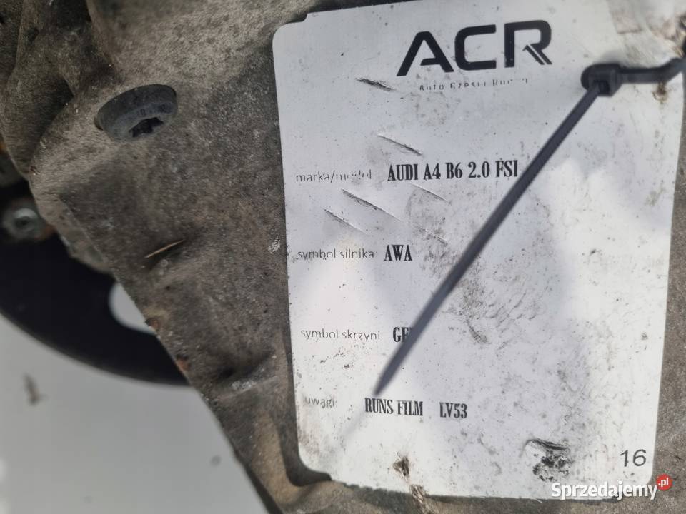 SKRZYNIA BIEGÓW Audi A4 B6 20 FSI AWA 150 osobowe lubelskie Chełm