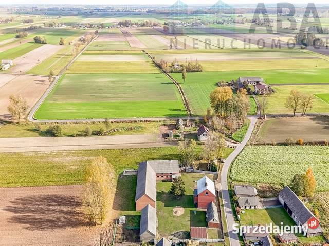 Duże gospodarstwo rolne gm Uniejów Skotniki