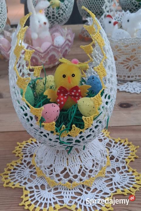 Wielkanocne ozdoby szydełkowe dolnośląskie