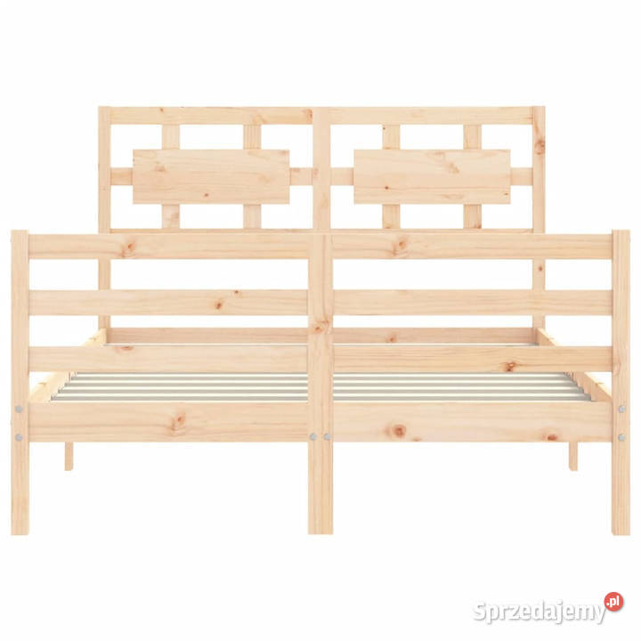Rama łóżka z wezgłowiem lite drewno WM3194416 140cm mazowieckie sprzedam