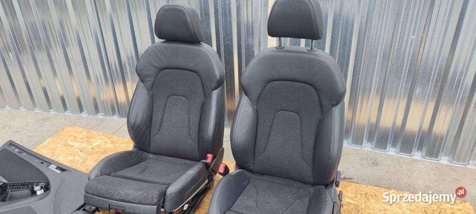 FOTEL FOTELE AUDI A4 B8 S LINE SKÓRA MATERIAŁ 2 Części samochodowe Przystajń sprzedam
