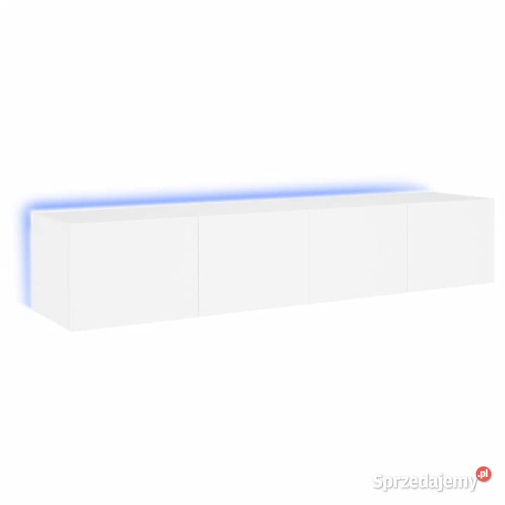Ścienne szafki TV z LED 2 białe 80x35x31