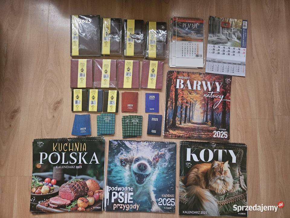 Kalendarze 2025 r zrywane książkowe mini i inne Pozostałe śląskie Dąbrowa Górnicza sprzedam