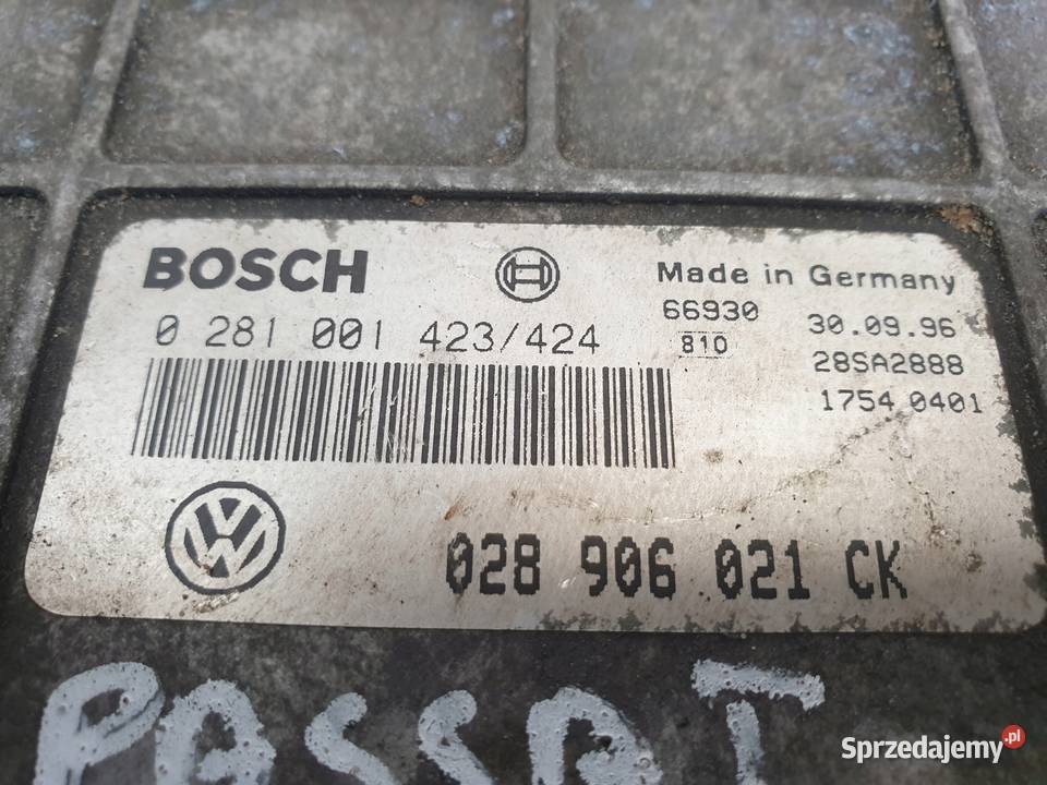 VW Passat B4 19 TDI STEROWNIK SILNIKA 0281001423 Komputery