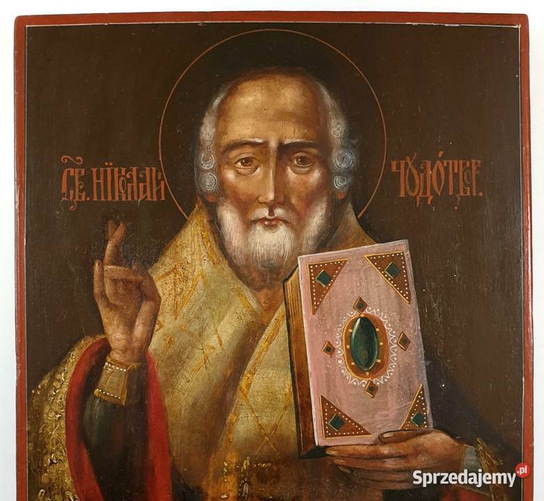 Ikona Święty Mikołaj z Miry Cudotwórca 0327 Warszawa
