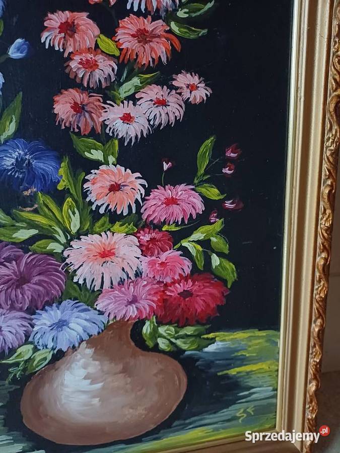 vintage obraz malowany sprzedam