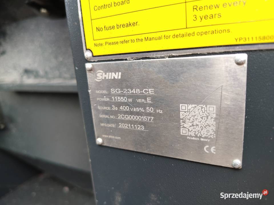 Granulatora Shini SG2348CE Produkcja