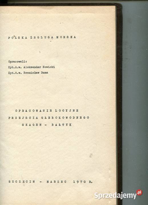 Opracowanie locyjne Skagen Bałtyk Aleksander Szczecin