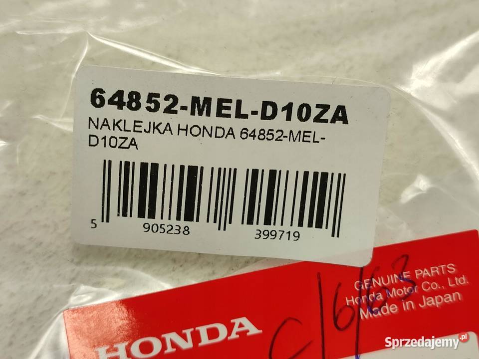 NAKLEJKA HONDA NA BAK L STR HONDA CBR 1000 RR