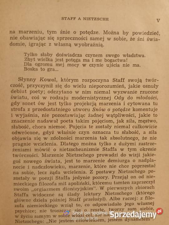 Wybór poezji Staff książki pierwsze wydanie Warszawa sprzedam