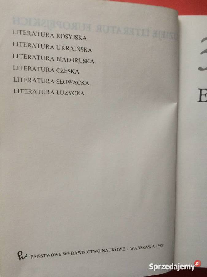 2370 Dzieje Literatur Europejskich Szczecin sprzedam