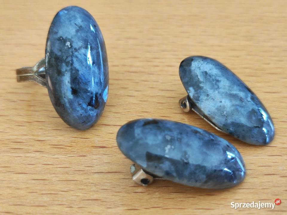 norweski kamień księżycowy pierścionek klipsy Dla kobiet Kielce sprzedam