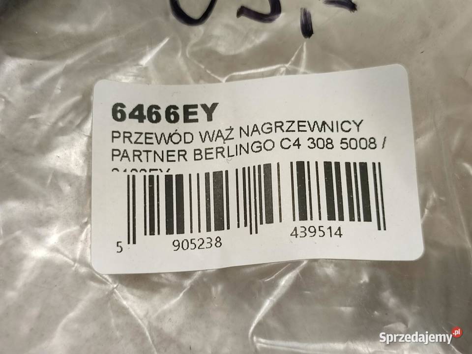 PRZEWÓD WĄŻ NAGRZEWNICY CITROEN C5 III 20082018