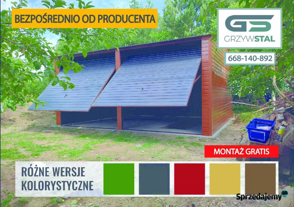 Garaż blaszany 6x6 Magazyn Rolny Garaże Blaszane opolskie Kędzierzyn-Koźle