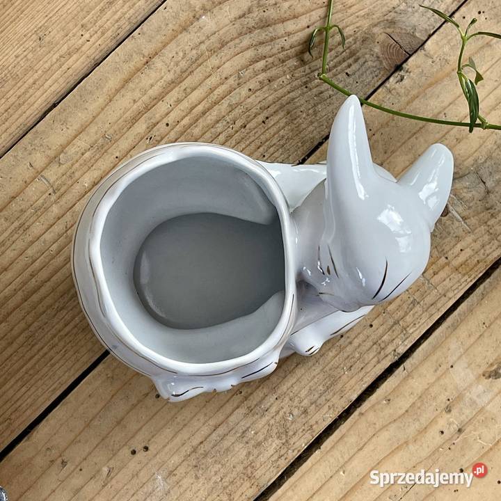 Osłonka porcelanowa z zającem wielkanocnym Waza Myszków
