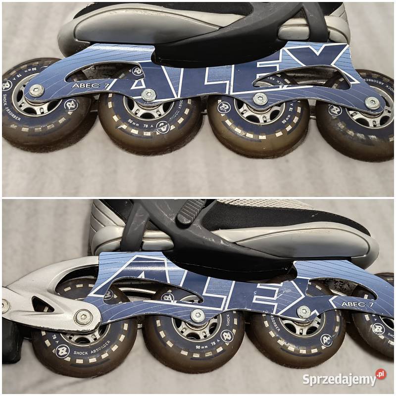 Rolki Alex AX90 40 wkładki 23 kółka 90 mm ABEC 7 Skating Piotrków Trybunalski sprzedam