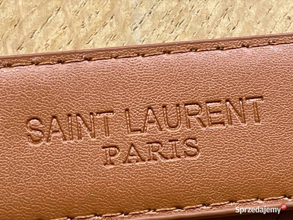 Damski jasnobrązowy pasek YSL Yves Saint Laurent Paski Luboń