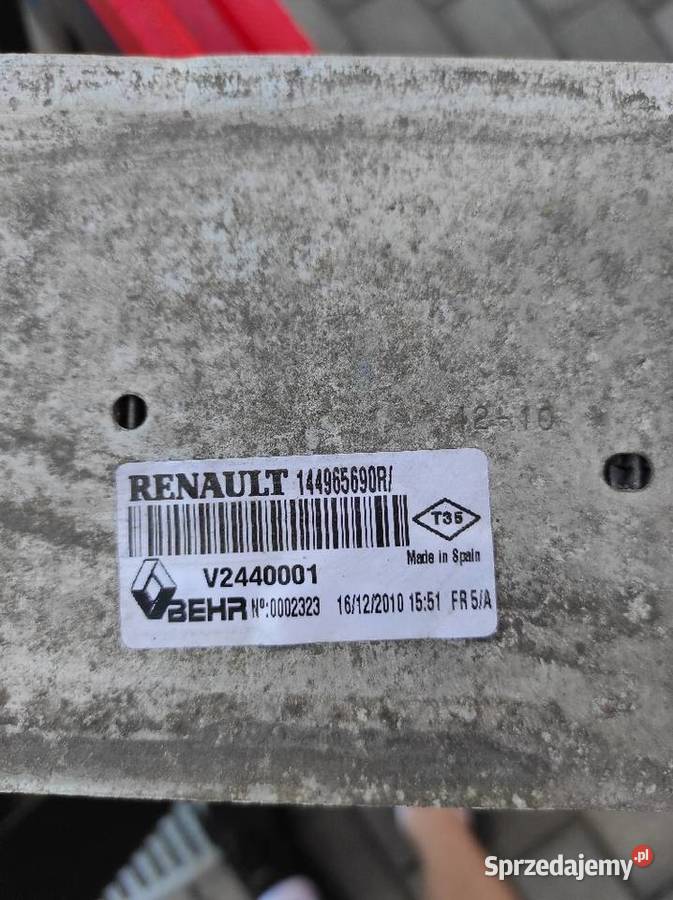 Intercooler chłodnica powietrza Renault Latitude Chłodnice powietrza (intercoolery) Września