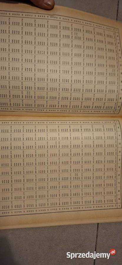Siedmiocyfrowe tablice trygonometryczne 1967 wielkopolskie Łęczyca sprzedam