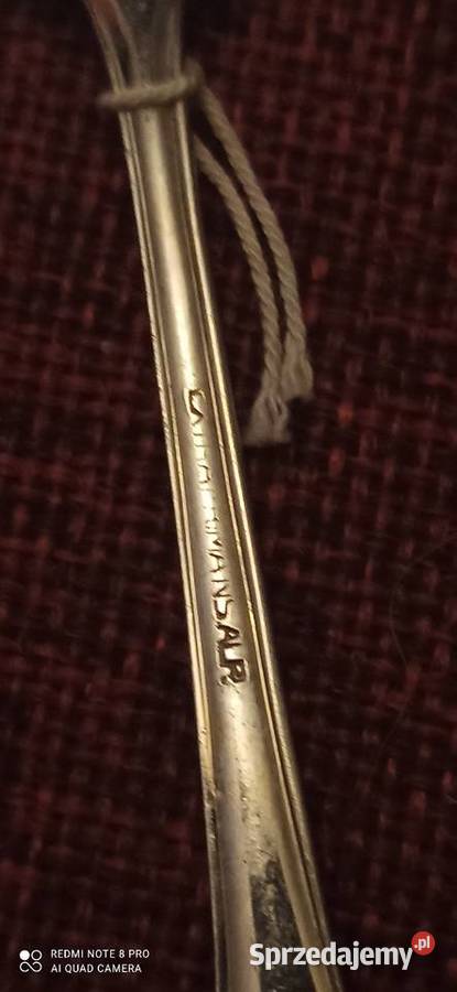 Platerowy widelczyk do owoców Sygnowane Gdańsk