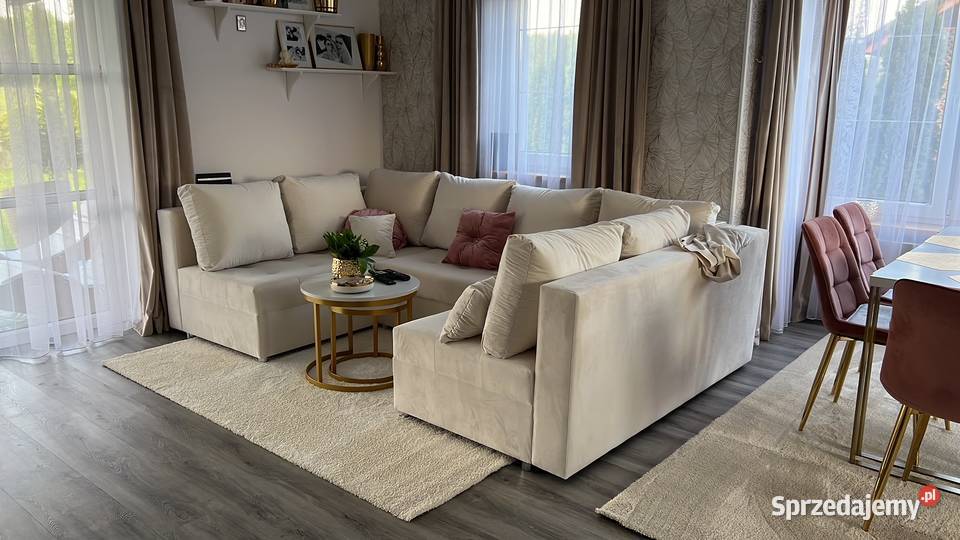 Duży i wygodny Narożnik PRINCE sofa funkcja tkanina mazowieckie