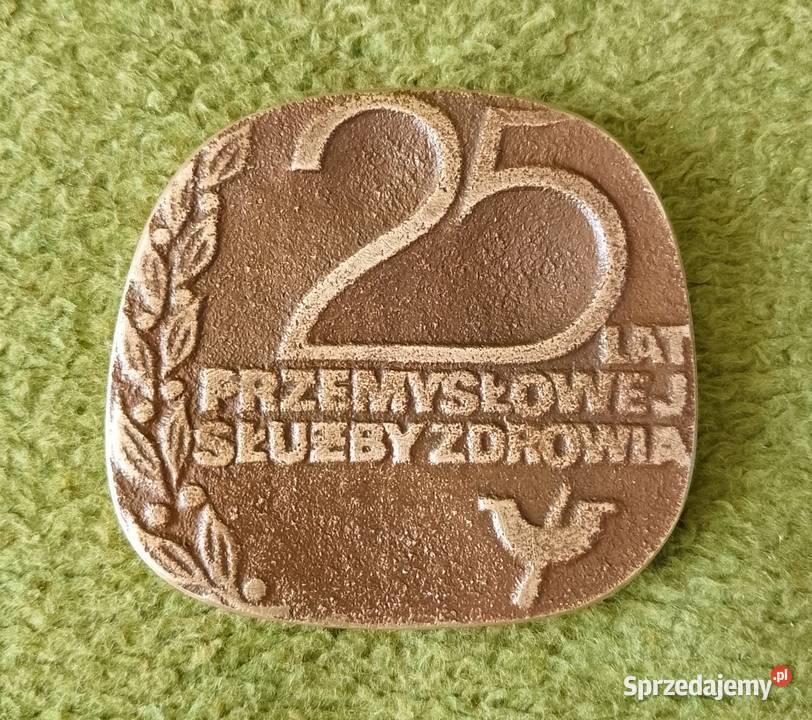 Medal mosiężny 25 lat Przemysłowej Służby Katowice sprzedam